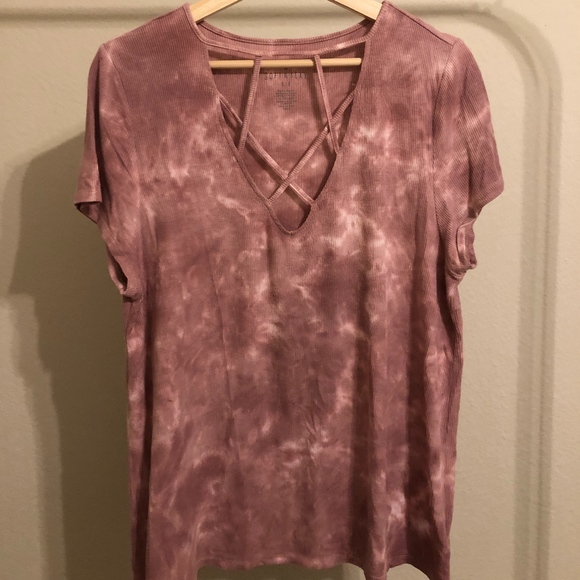 American Eagle Outfitters Tops - American Eagle Outfitters Ribbed Acid Wash Shirt